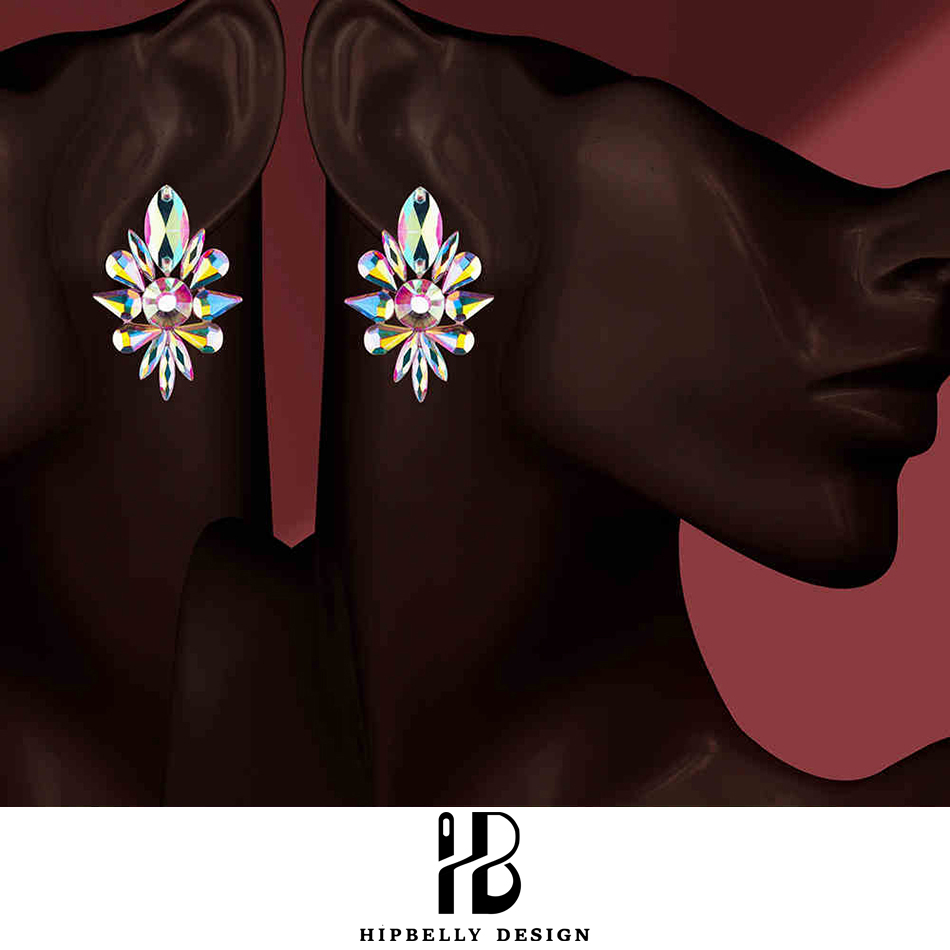 إكسسوارات أداء الرقص الشرقي أق - مراجعة Diamond Stud Earrings وسعره