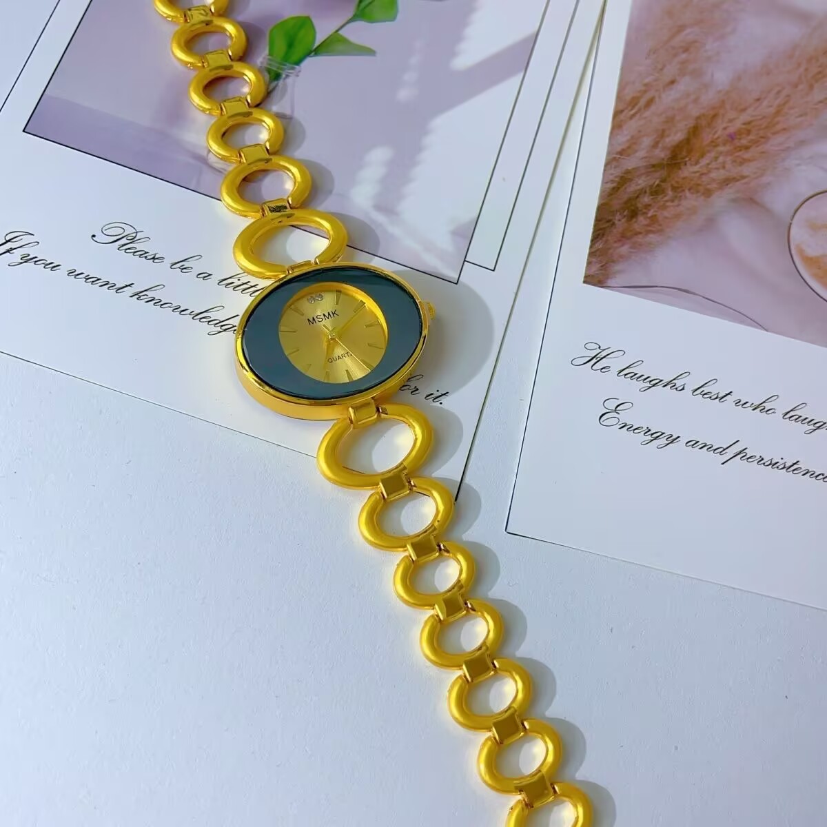 ساعة أمريكية جديدة مطلية بالذه - مراجعة Jewelry With Watches وسعره